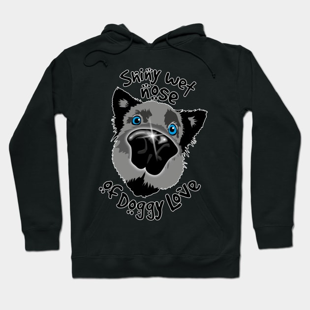 Doggy wet nose of Love Hoodie by BOEC Gear